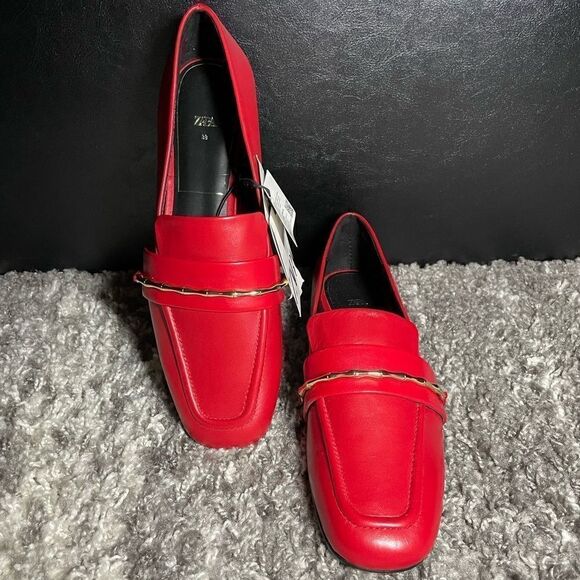 NWT Zara Leather Loafers  - Picture 2 of 11